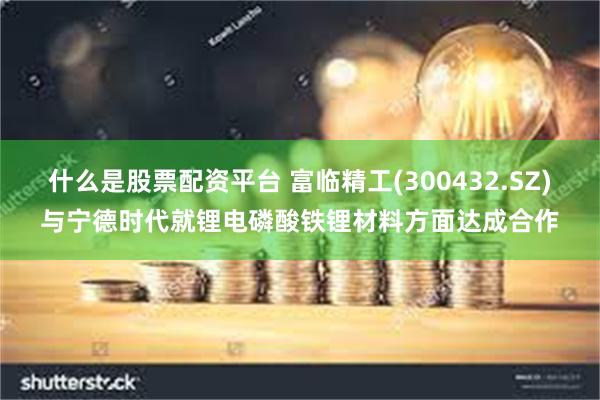 什么是股票配资平台 富临精工(300432.SZ)与宁德时代就锂电磷酸铁锂材料方面达成合作