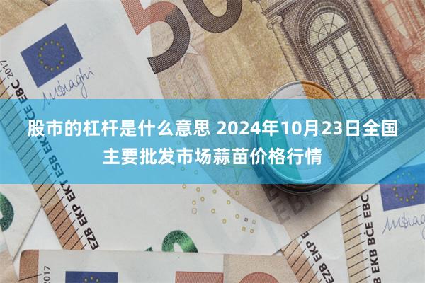 股市的杠杆是什么意思 2024年10月23日全国主要批发市场蒜苗价格行情